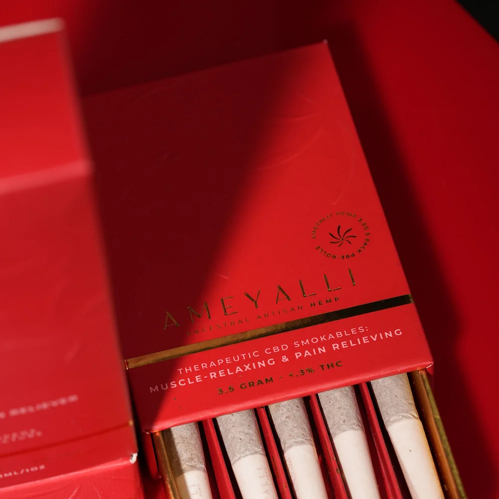 Photograph of product: Ameyalli  Wellness | CBD Preroll 5-pack | Ameyalli Red