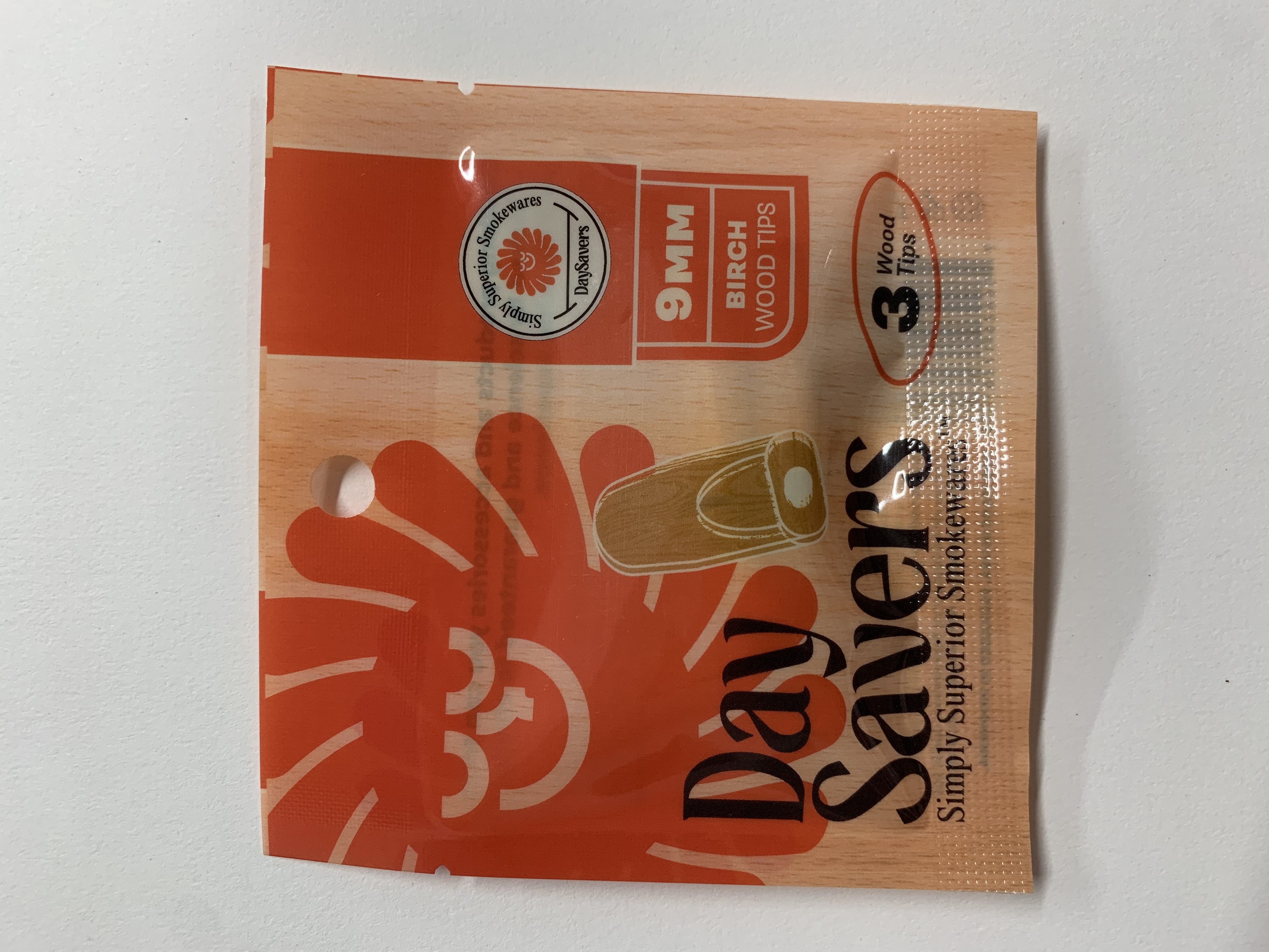 Photograph of product: Smoking Accessories - Day Savers - 9mm Wood Tips - (Birch)