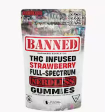 Photograph of product: Banned - Nerdless Strawberry 4pk 200mg