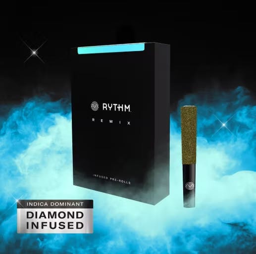 Photograph of product: Rythm | Blueberry Kush | Infused Pre-Rolls | 5pk | 2.5g