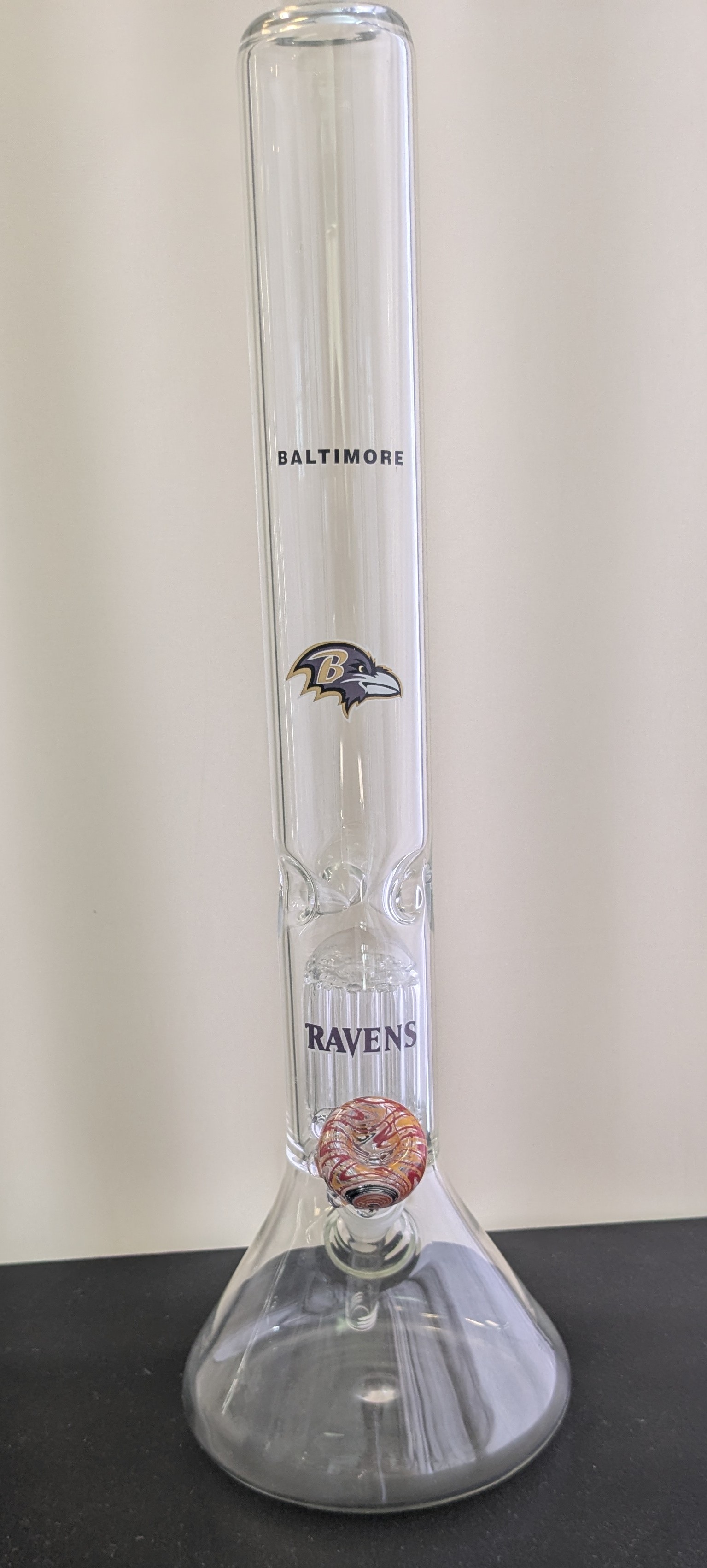 Photograph of product: Water Pipe | Bong | 22" | Ravens w/Perc | Firefly