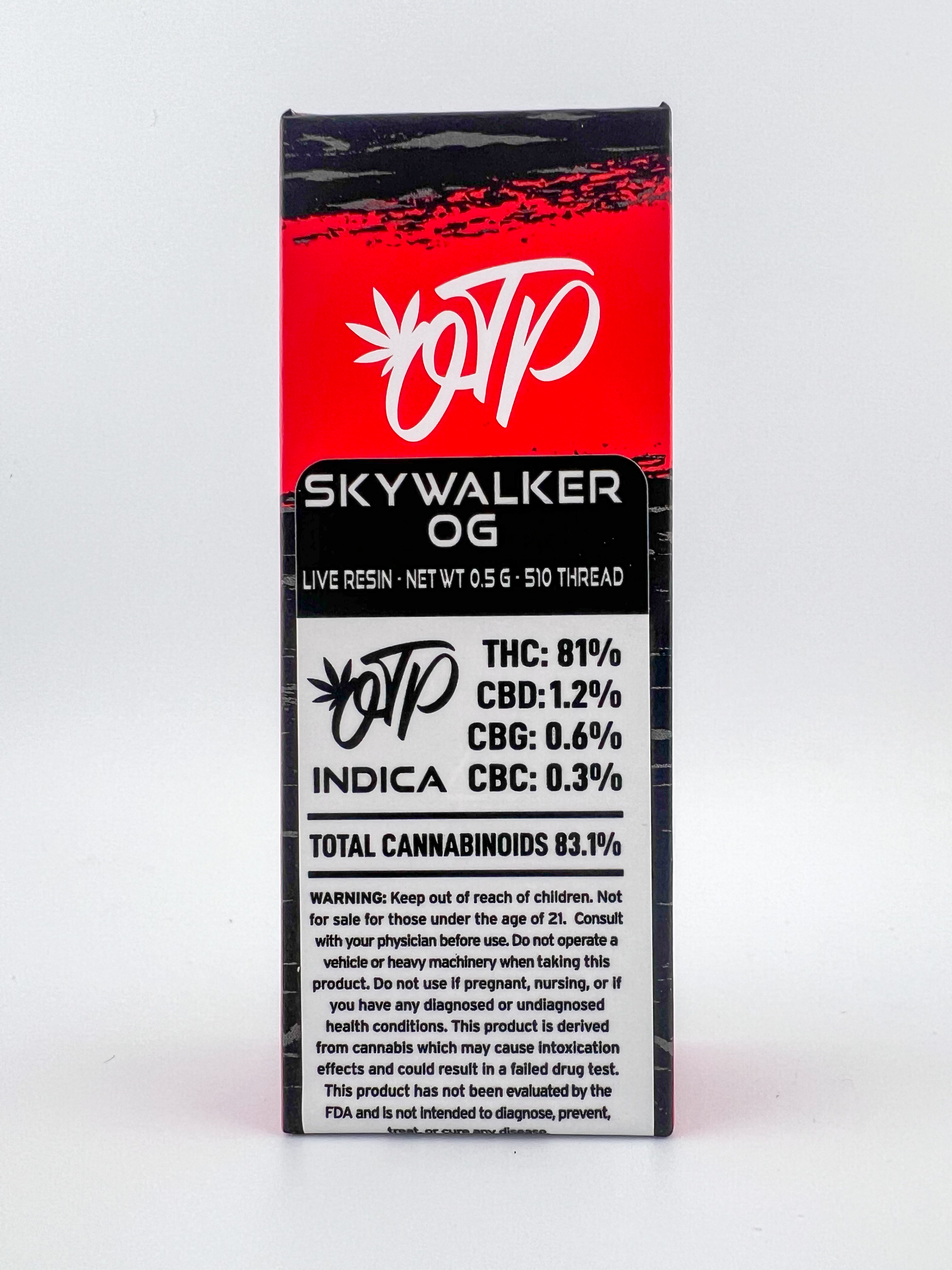 Photograph of product: Off The Path - Skywalker OG - Oui'd - Live Resin 510 Threaded Cartridge