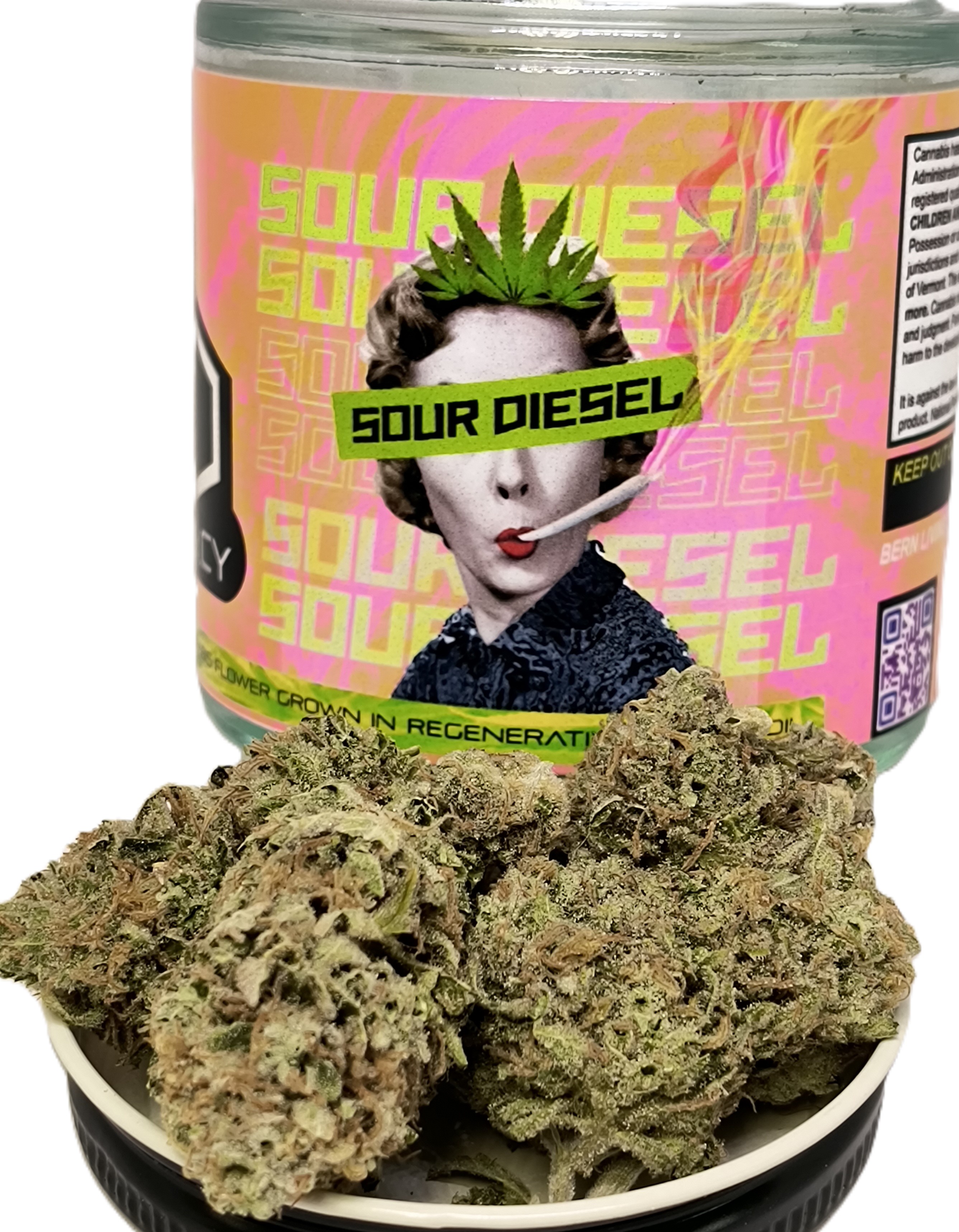 Photograph of product: Sour Diesel Jar | Bern Legacy - 3.5g