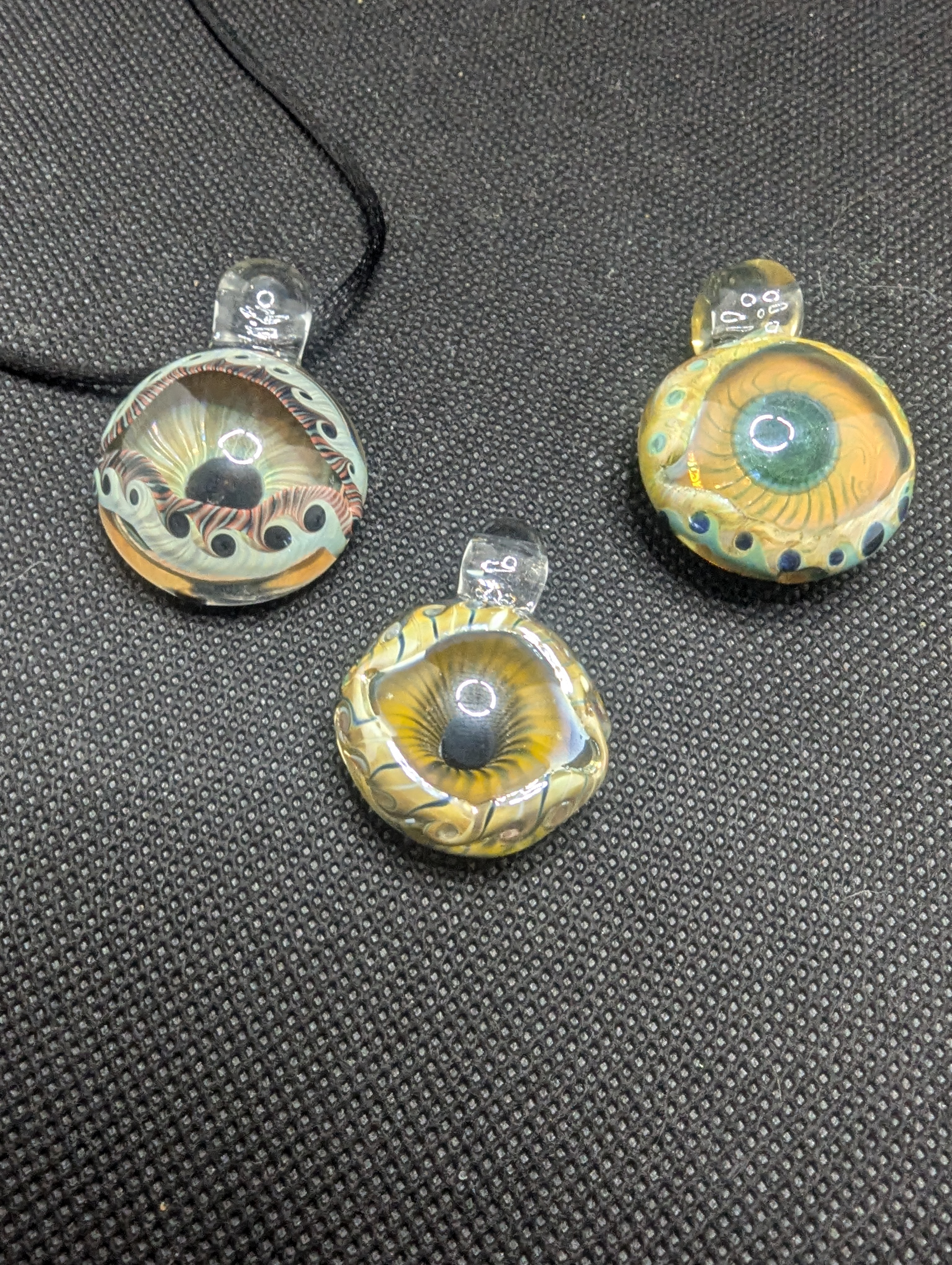 Photograph of product: Mikes Glass Art - Eye Necklace Pendant