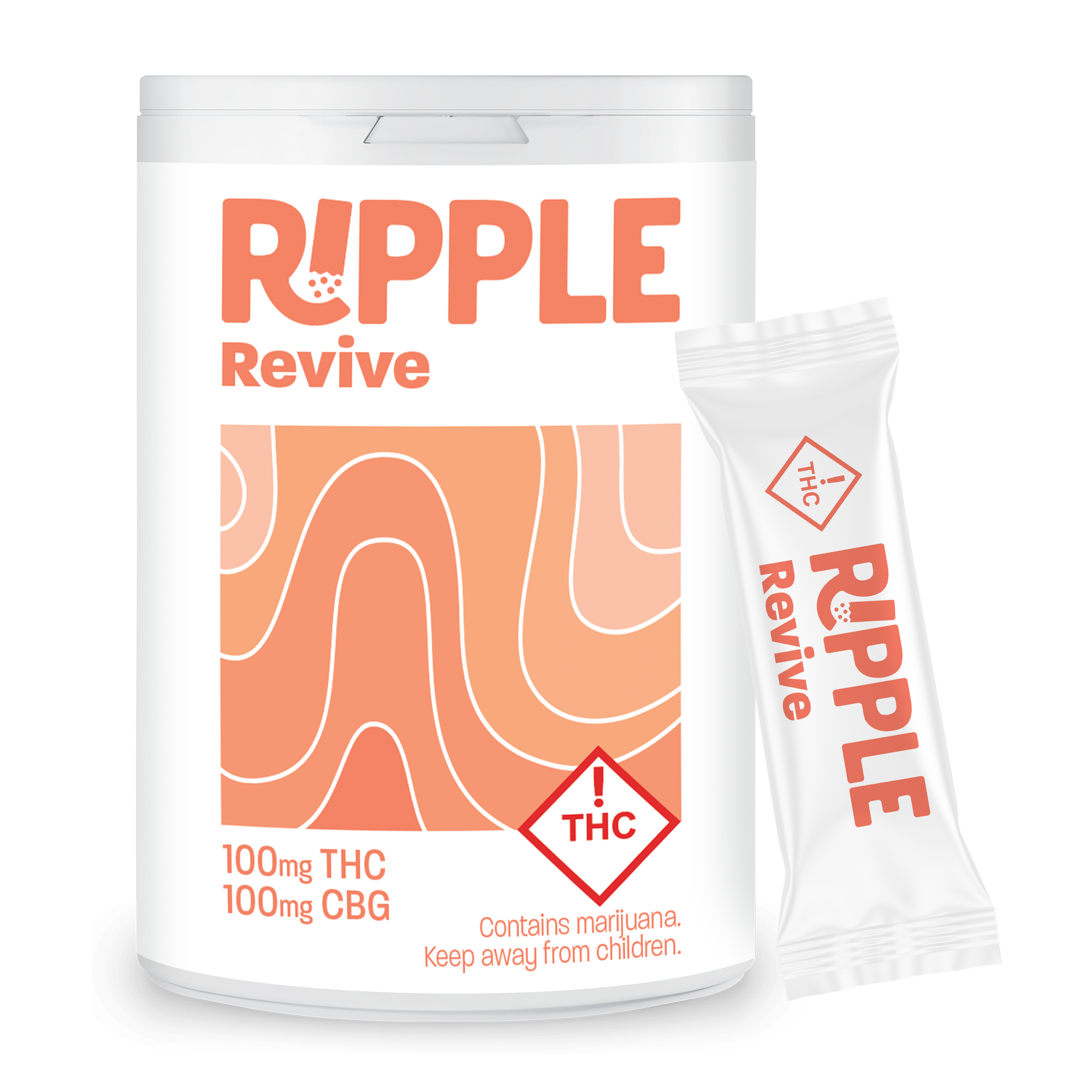Photograph of product: Ripple Dissolves - Revive 1:1:1 TH-oui/CBG/CBD