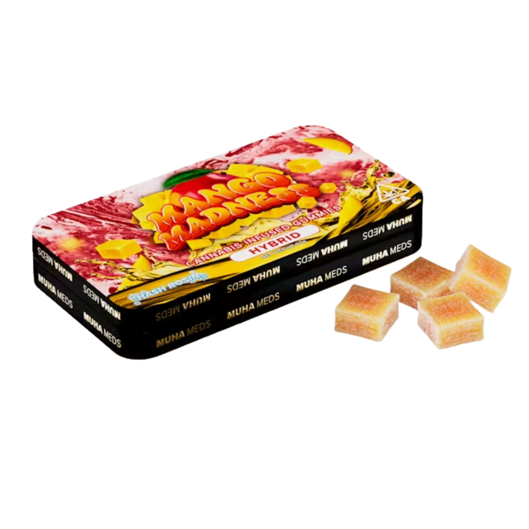 Photograph of product: MuhaMeds - 200mg au chocolat Rosin Gummies - Mango Madness