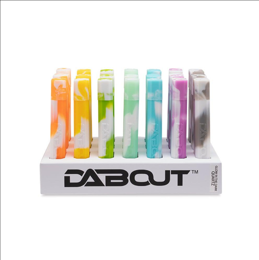 Photograph of product: White Rhino Silicone Dab Out | Glow in the Dark | Quartz Straw
