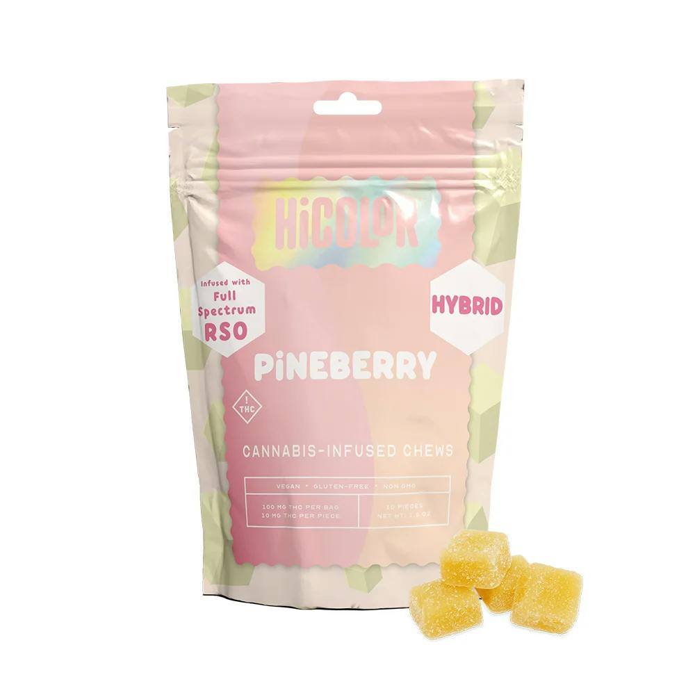 Photograph of product: Hicolor - Pineberry - Rso Gummies - 100mg