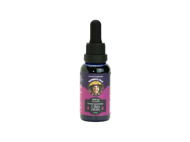 Photograph of product: Broad Spectrum Huckleberry CBD Drops, 3000mg