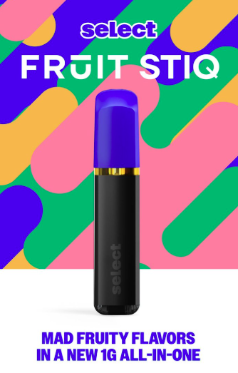 Photograph of product: Select Vape Disposable Fruit Stiq 1g- Key Lime Tide