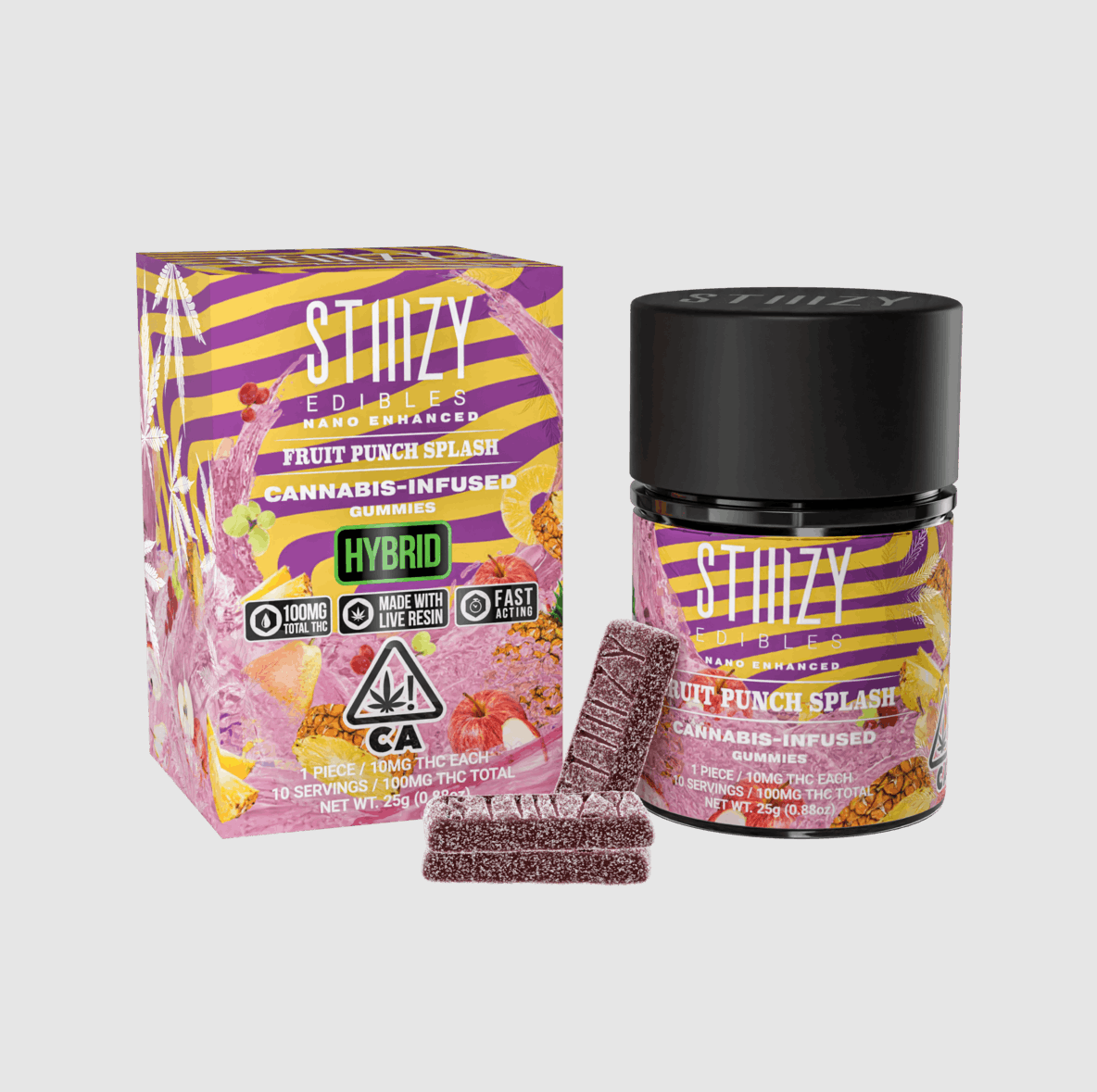 Photograph of product: Fruit Punch Splash Nano Gummies 100mg