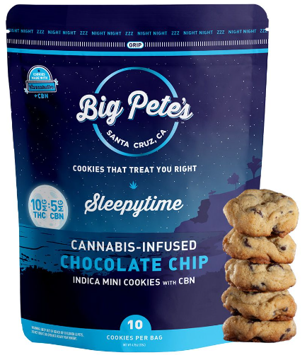 Photograph of product: Big Pete's Treats Mini Cookie's 200mg TH-oui : 100mg CBN Oui'd Chocolate Chip