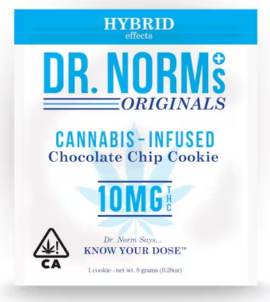 Photograph of product: Dr. Norms Chocolate Chip Cookie Single Serving 10mg