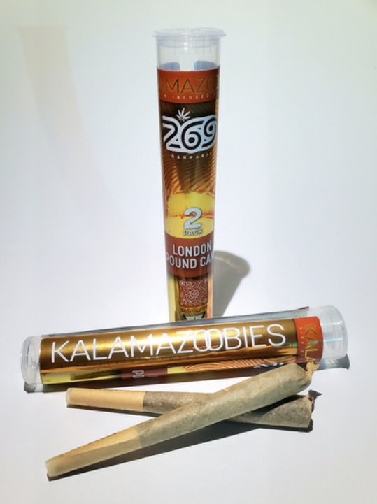 Photograph of product: 269 Oui'd | Kalamazoobies | London Pound Cake | Infused Pre-Roll Oui'd Hybrid