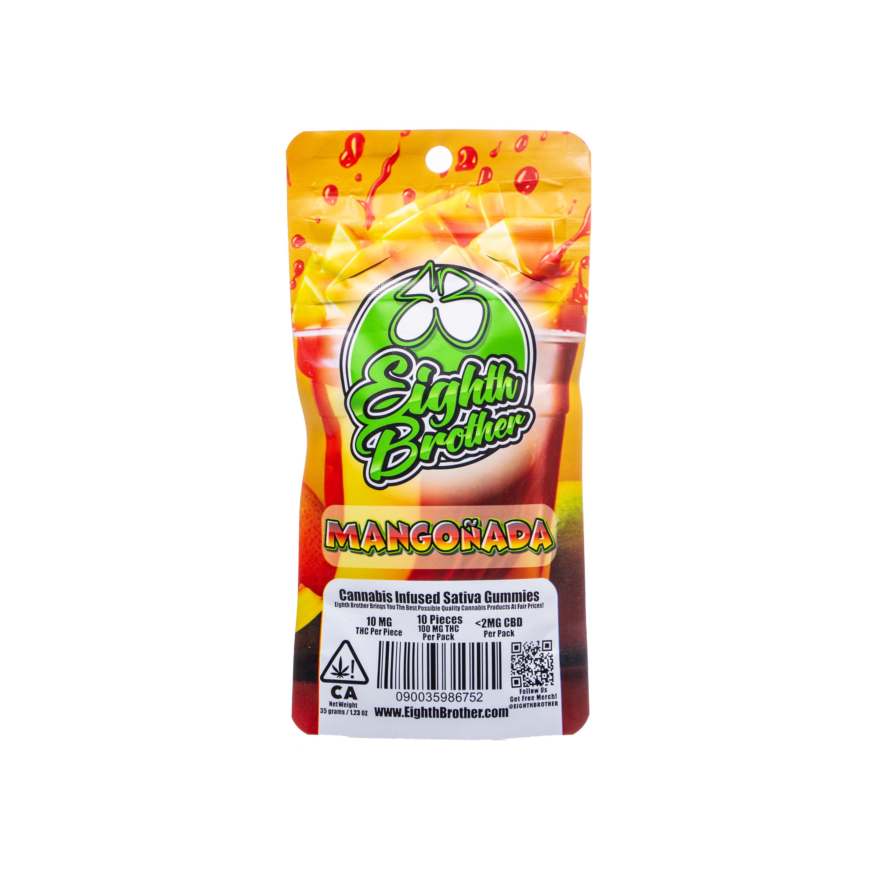 Photograph of product: Eighth Brother | Mangonada Gummies (100mg TH-oui)