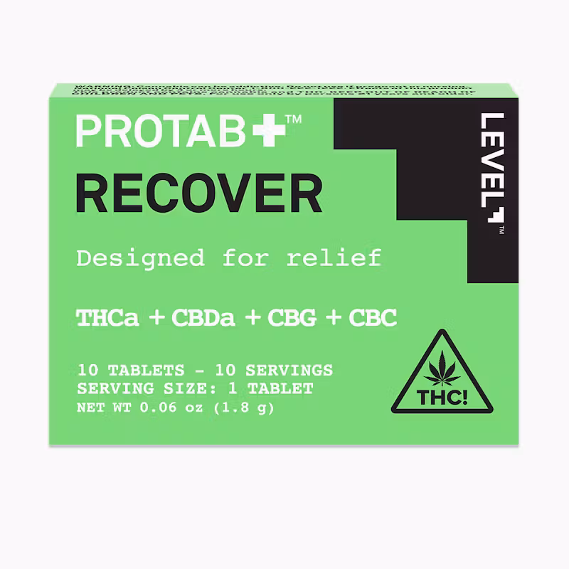 Photograph of product: Level | Protab Recover - Designed for Relief tablets 10ct, 100mg