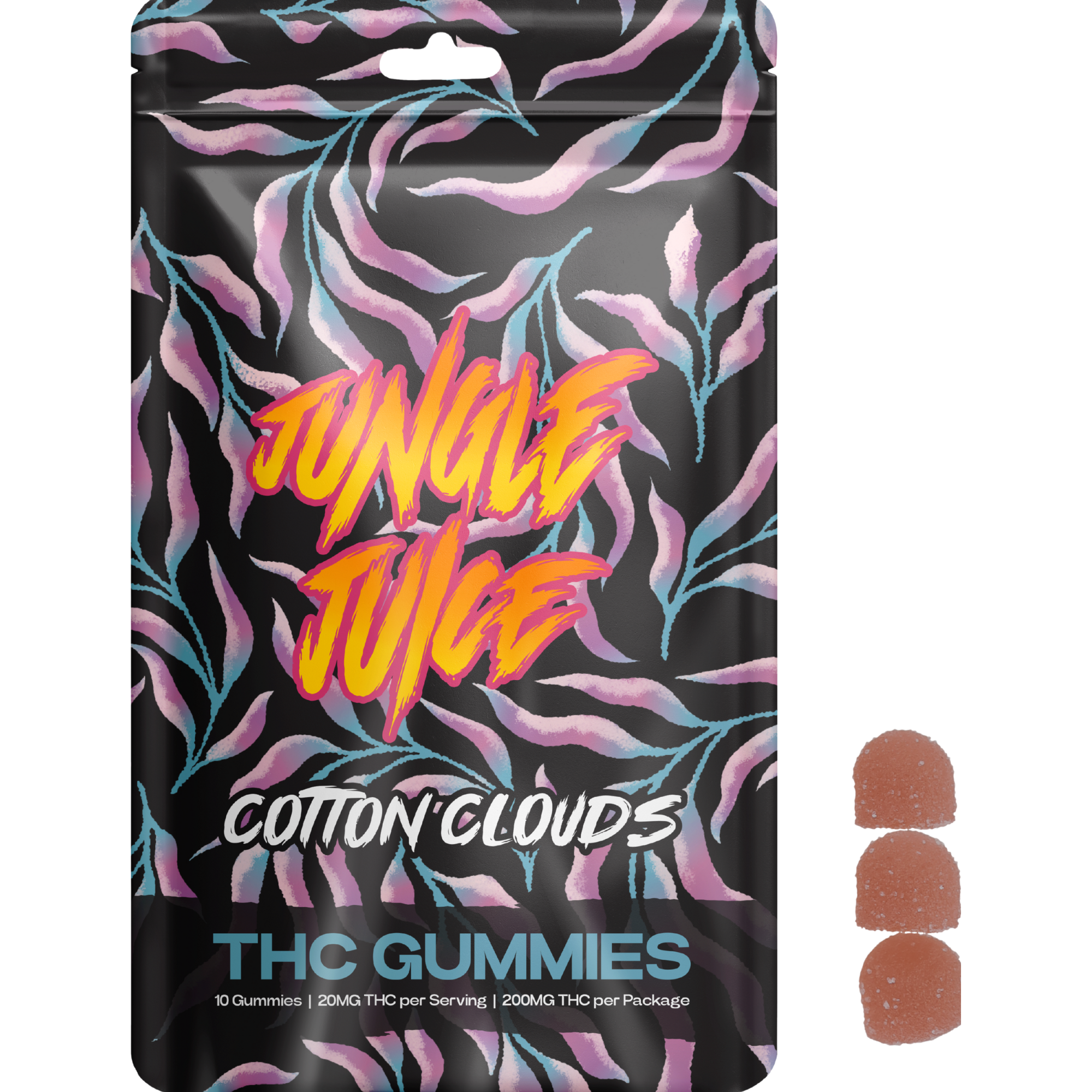 Photograph of product: Jungle Juice | Gummy | Cotton Clouds | 200mg