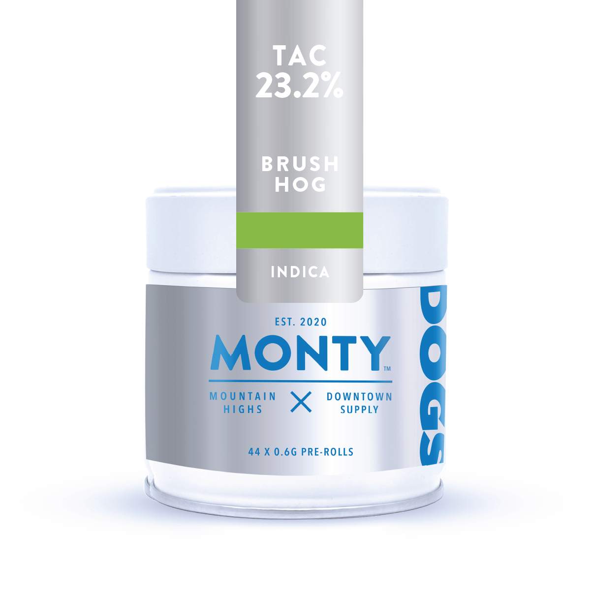 Photograph of product: MONTY | Brush Hog | Pre-Rolls | 44 x Dogs