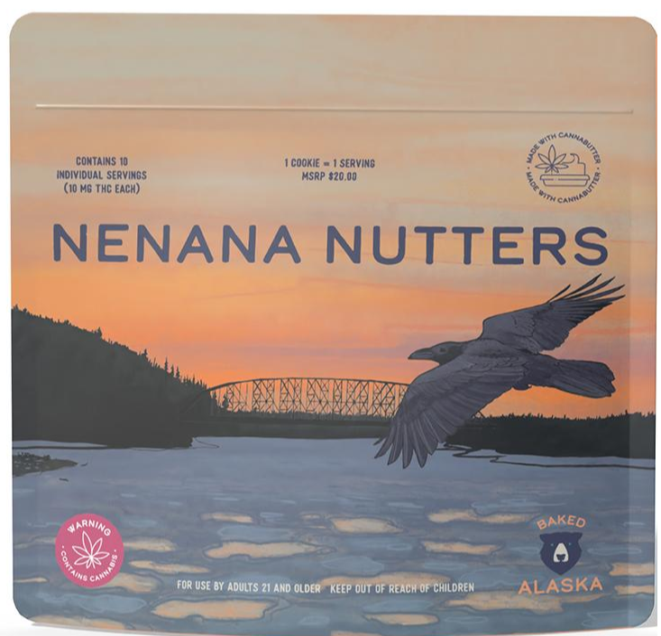 Photograph of Product: Nenana Nutters (100mg) Hybrid Peanut Butter Cookies by Baked Alaska