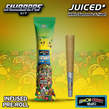 Photograph of product: Sluggers | Lemon Cherry Gelato Infused Preroll   0.7 G