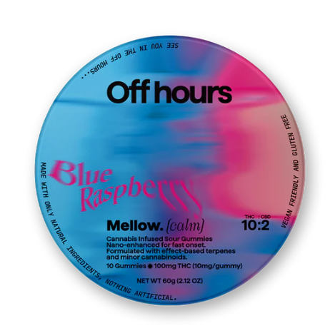 Photograph of product: Mellow "Blue Raspberry" 10:2 - 100mg - Off Hours