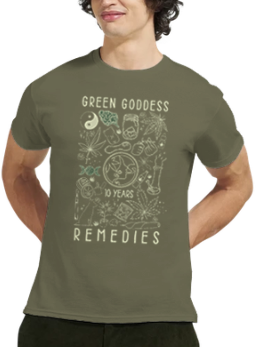 Photograph of product: Apparel | Green Goddess TSHIRT | 10th Anniversary