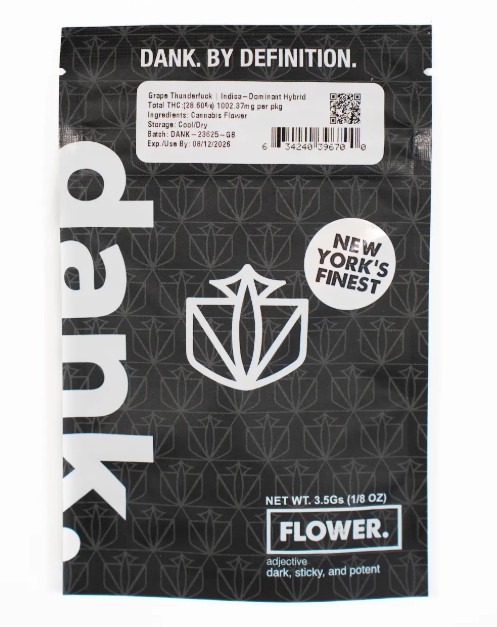 Photograph of product: Dank | Grape Thunderfuck | Sungrown | Flower - 3.5g