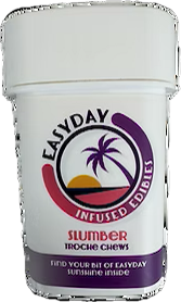 Photograph of product: Blue Raspberry & Peach Slumber | Easyday | 10 mg - 10 Pack (Infused Edible)