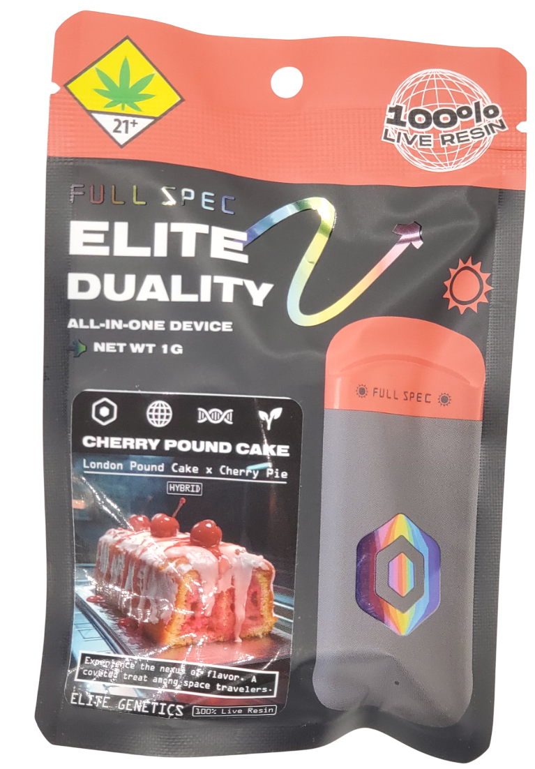 Photograph of product: Full Spec Duality VAPE Cherry Pound Cake Disp 1g