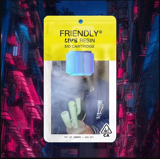 Photograph of product: Friendly - Peach Tree - Live Resin Cart - 1g - 