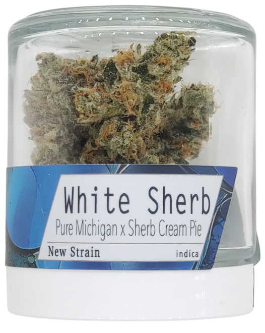 Photograph of product: Fifty Fold White Sherb - 3.5g