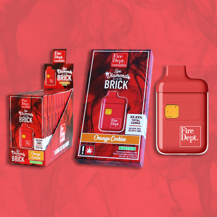 Photograph of product: Fire Dept. | Live Resin Disposable | Orange Cookies