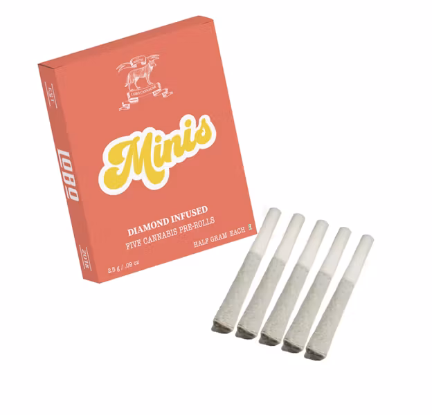 Photograph of product: LOBO Razberry Gas Tank 5pk 0.5g Infused Pre-Rolls