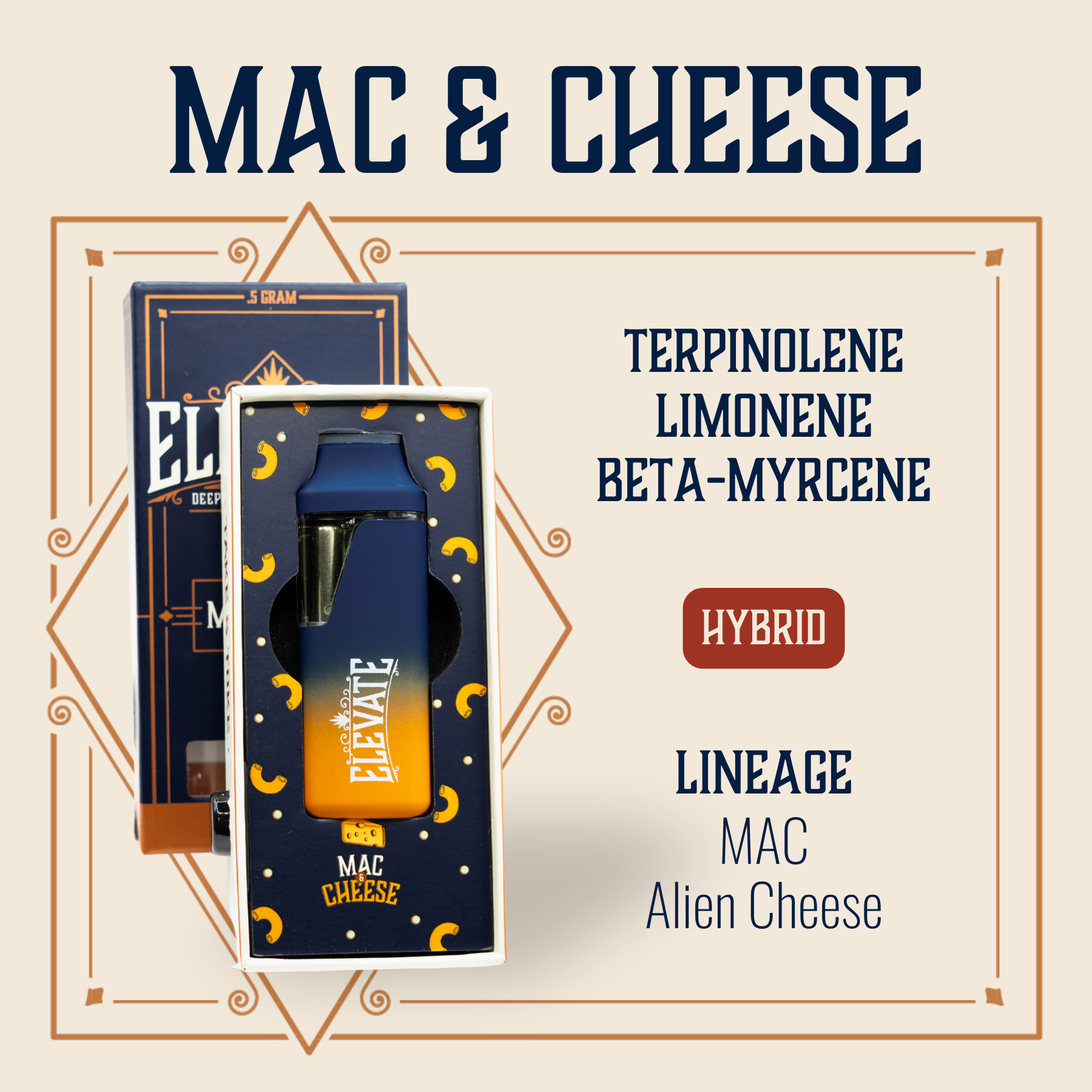 Photograph of product: Mac & Cheese Min-E-Bar AIO Disposable