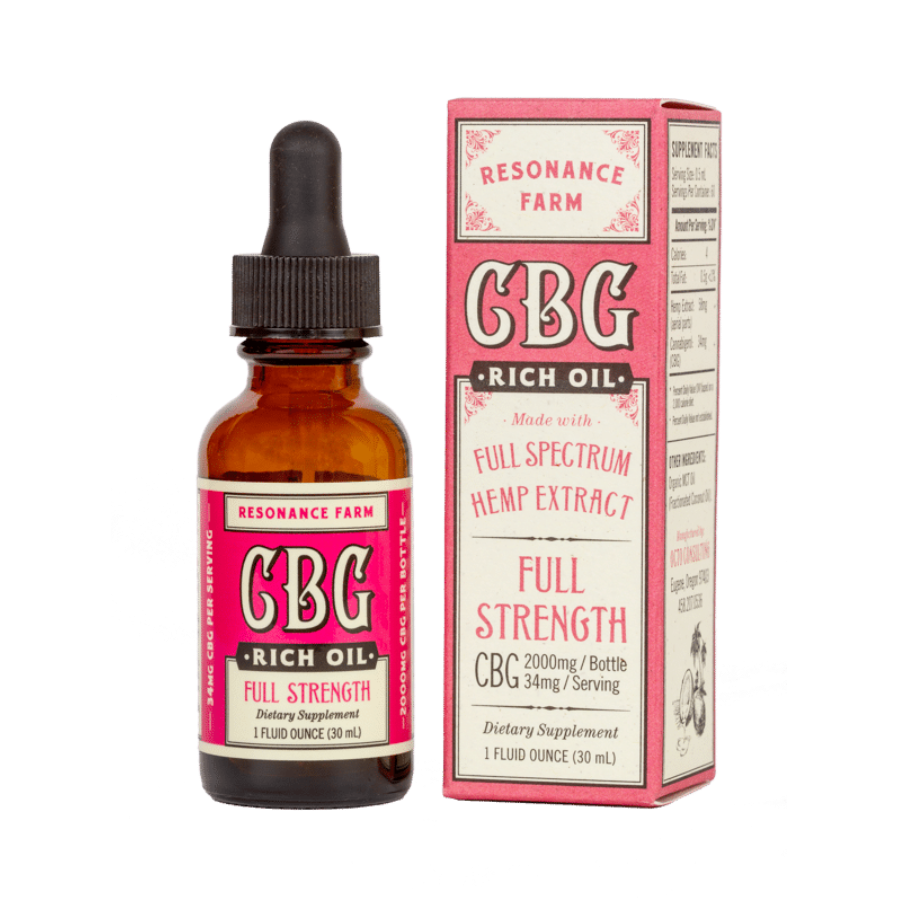 Photograph of product: Resonance Farms - CBG Rich Oil - Tincture 2000mg