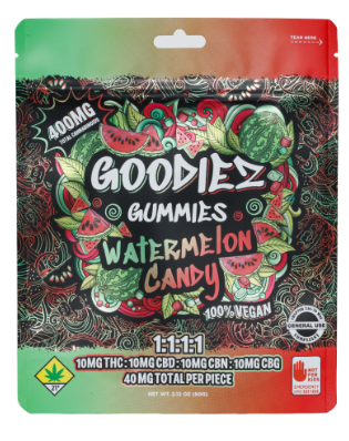 Photograph of product: Goodiez - Watermelon Candy 1:1:1:1 - 10pk Edibles