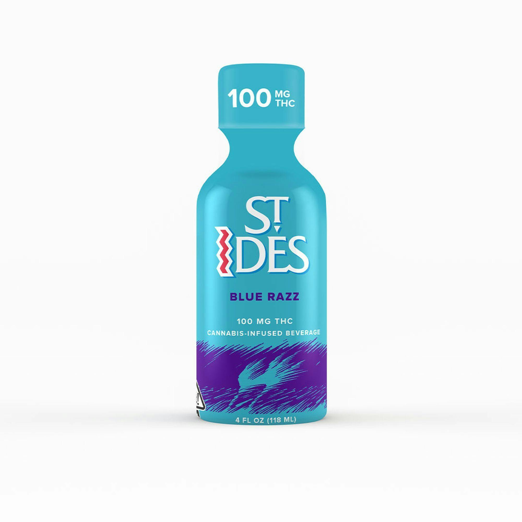 Photograph of product: 100MG ST. IDES 4oz shot- Blue razz $7