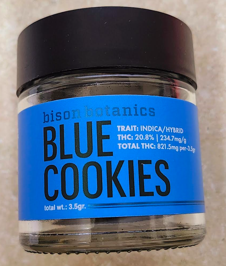 Photograph of Product: Blue Cookies Flower | Indica Dominant | Bison Botanics - 3.5g
