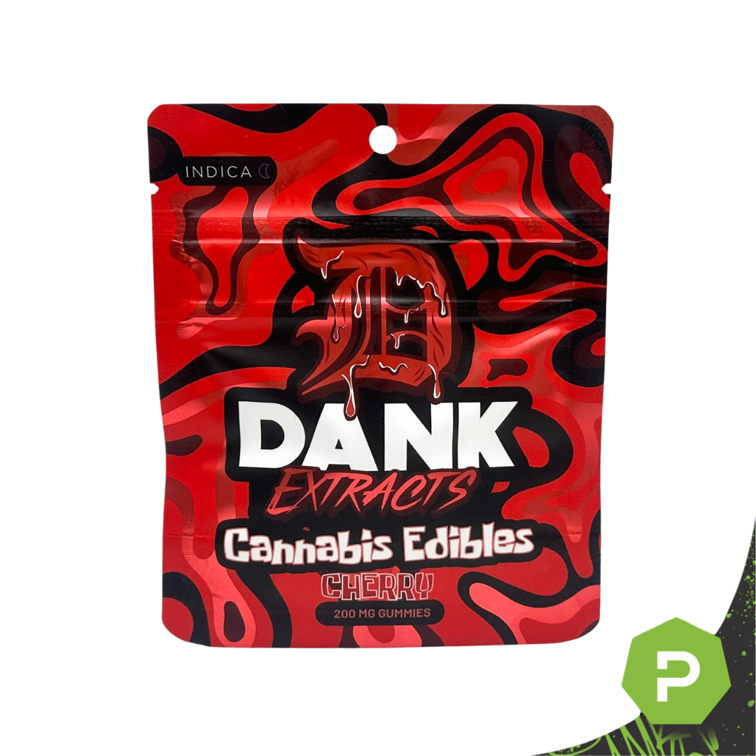 Photograph of product: Dank Extracts | 200mg Gummies | Cherry