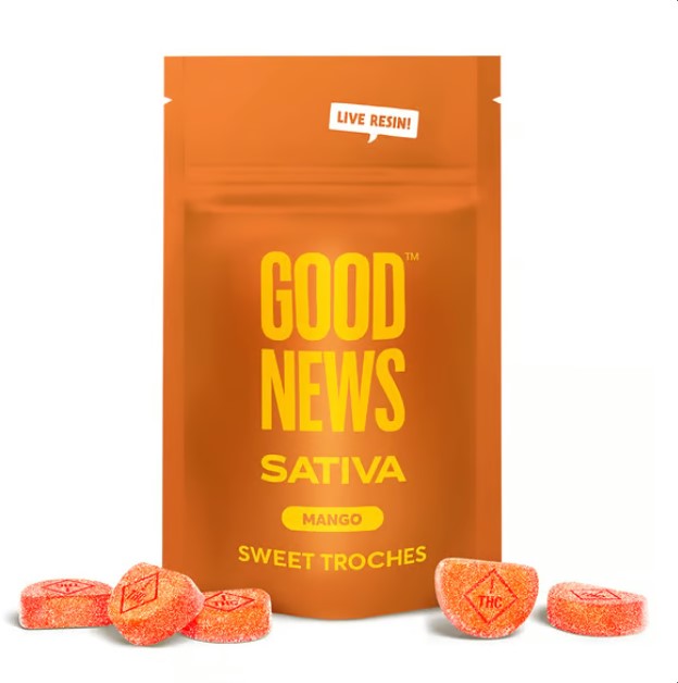 Photograph of product: Mango Live Resin Troches | 10mg/10pk (100mg)
