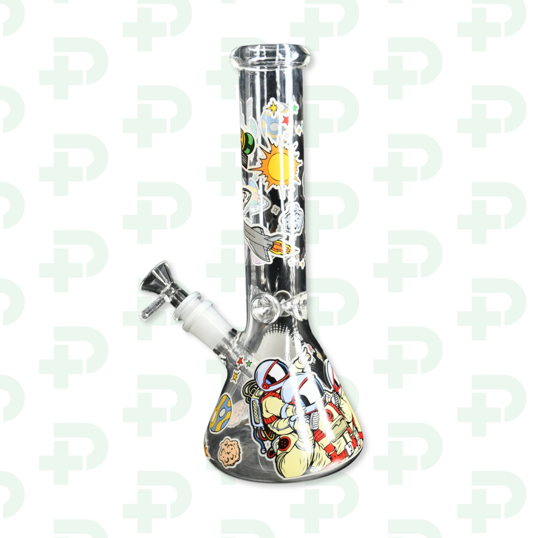 Photograph of product: 10.5" Glow in the Dark Cosmic Astronaut Bong