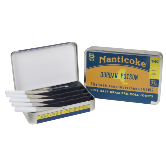Photograph of Product: Durban Poison | 5 Pack Pre-Roll | Sativa | Nanticoke