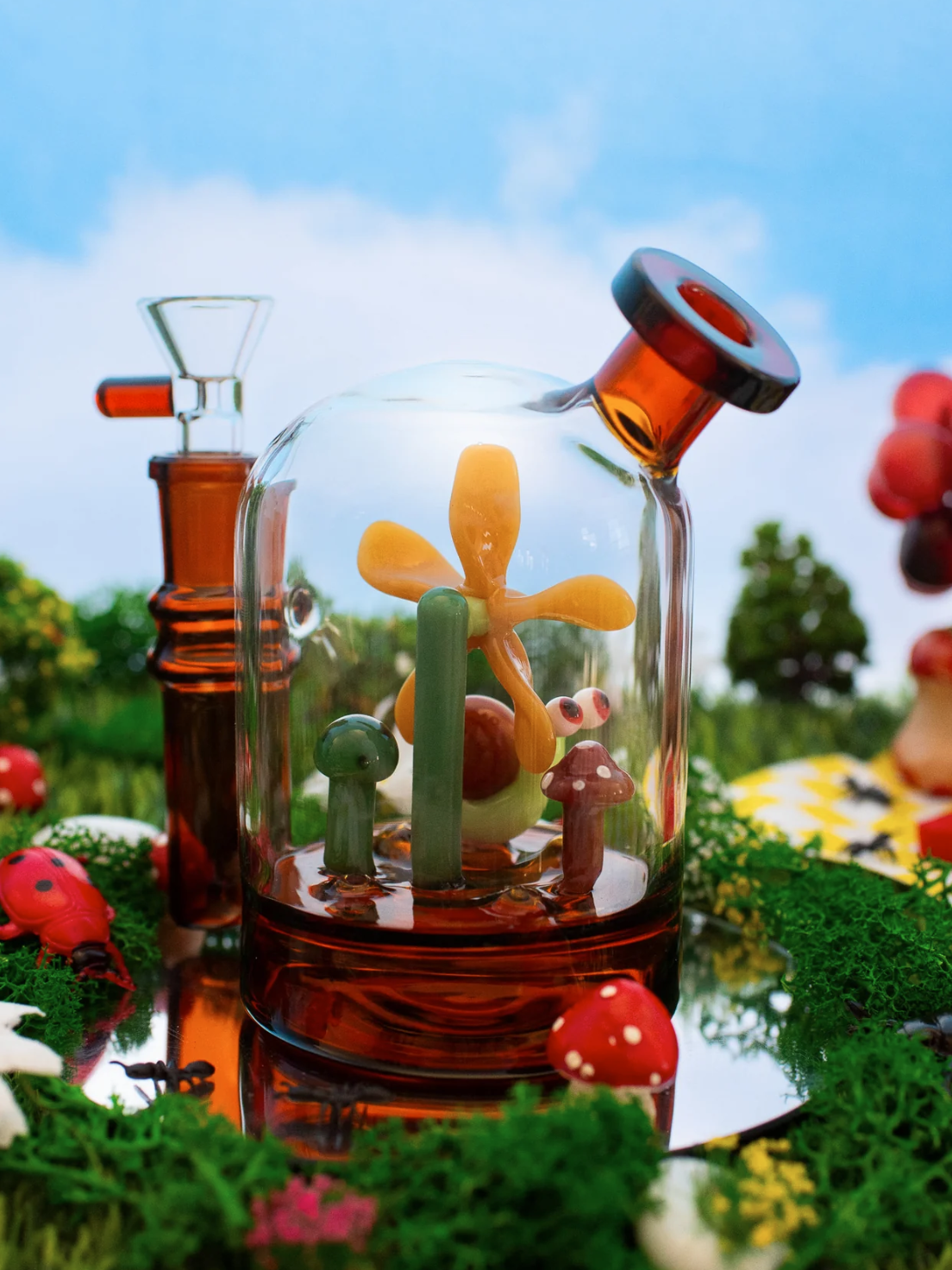 Photograph of product: Burning Love | Snail Cloche Bong