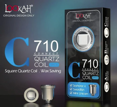 Photograph of product: Lookah | 710-C Square Quartz Atomizer | 5pk
