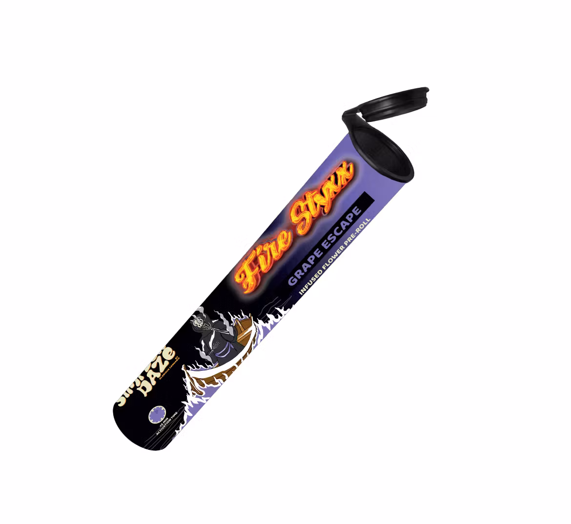 Photograph of product: Simpler Daze | 1g Infused Fire Styxx Preroll | Grape Escape