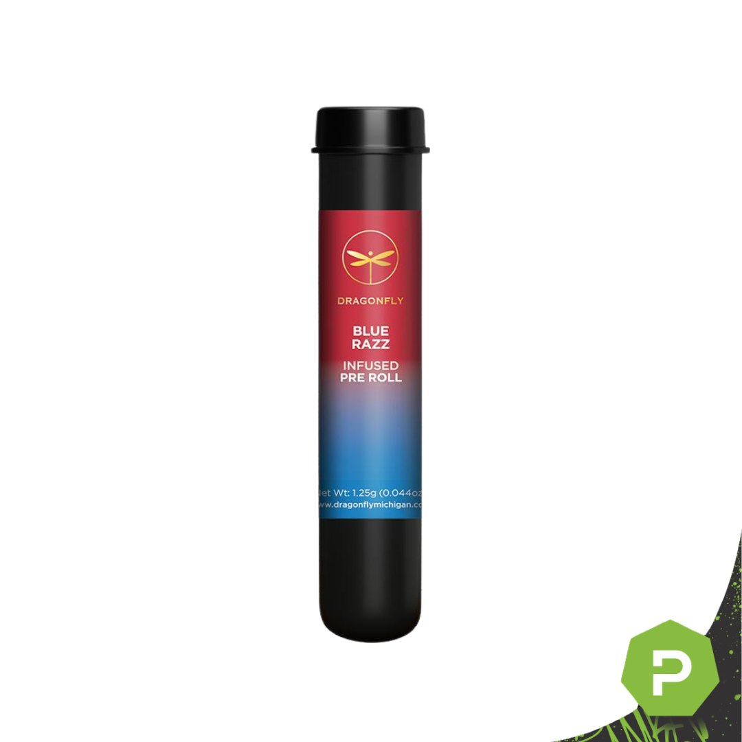 Photograph of product: Dragonfly Infused Pre-Roll | Blue Razz