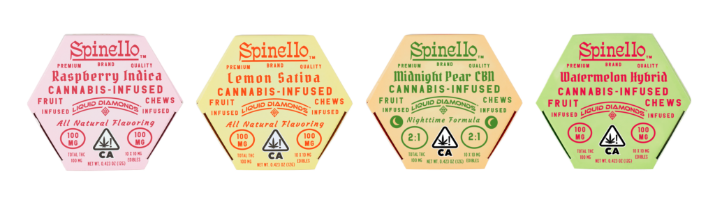 Photograph of product: Smokiez | Spinello | Rosin Infused 2pk | 50mg | Gummies | Oui'd | Mango