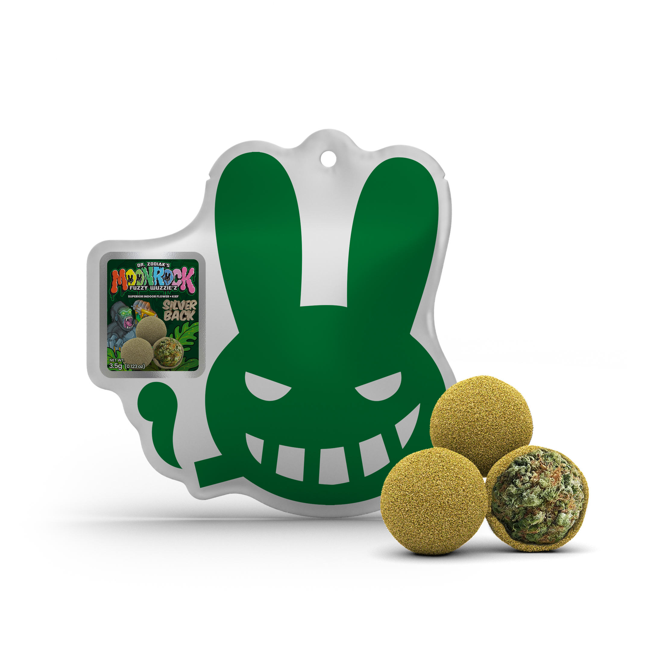 Photograph of Product: Dr. Zodiak's Moonrock Fuzzy Wuzziez - Silverback Gorilla - 3.5g