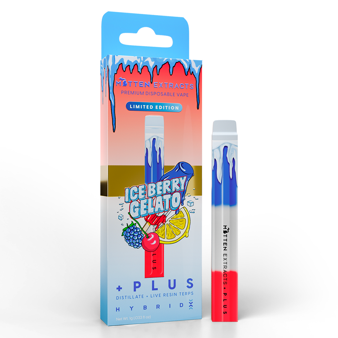 Photograph of product: Mitten Extracts 1g Disposable | Ice Berry Gelato - Hybrid