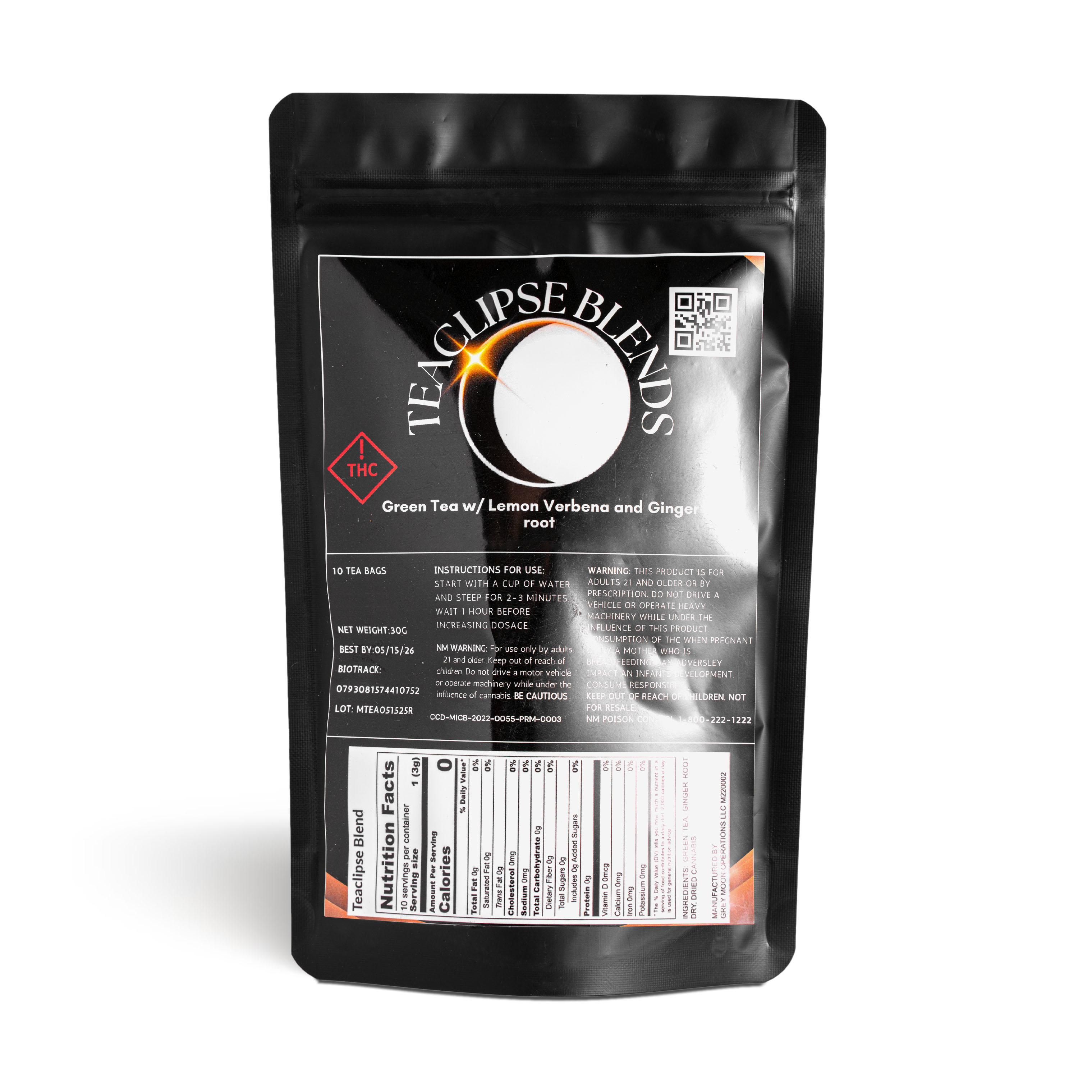 Photograph of product: Teaclipse Infused Tea Bags - 100mg